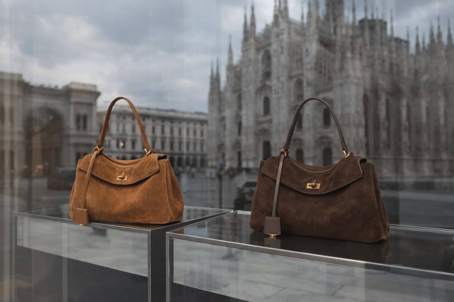 Damen tasche leder braun wildledertasche milano